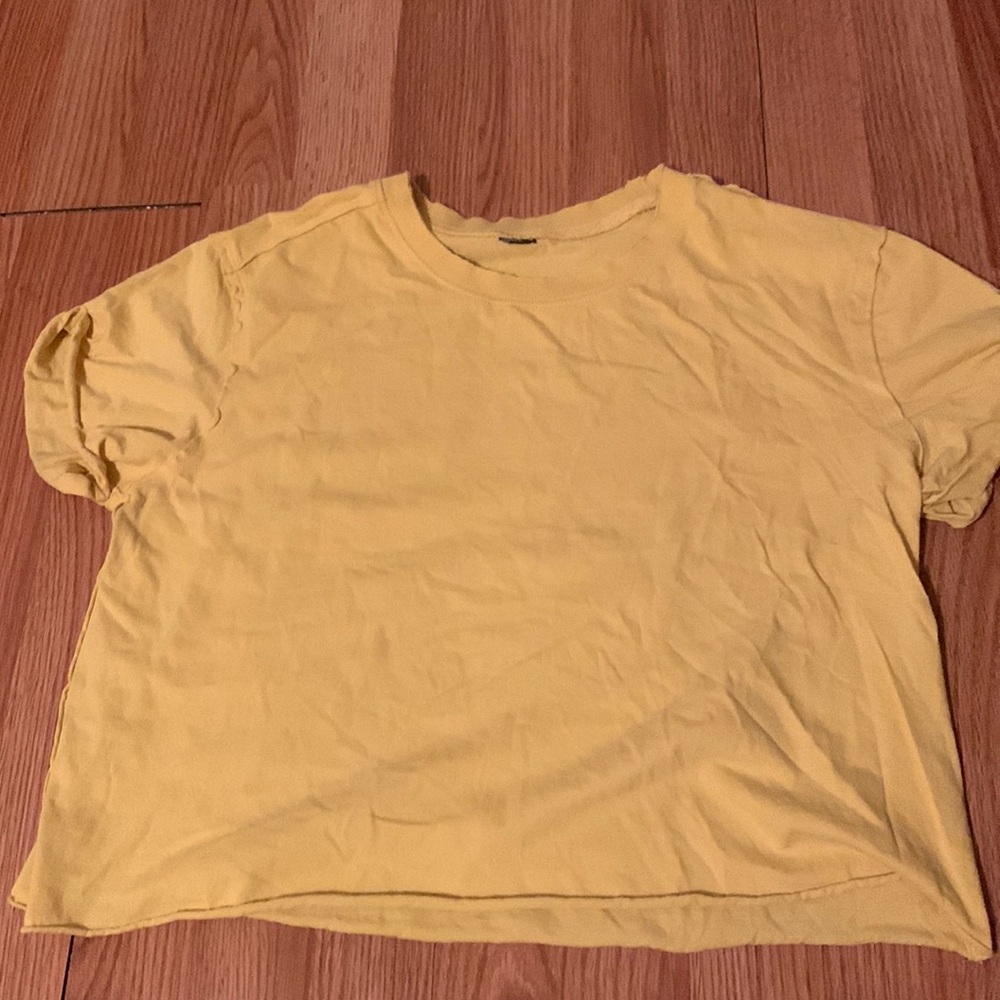 Plain yellow t-shirt